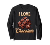I Love Chocolate Cute Outfit for Girls and Women Manche Longue