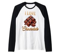 I Love Chocolate Cute Outfit for Girls and Women Manche Raglan