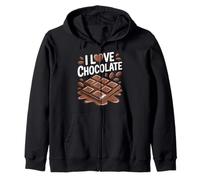 I Love Chocolate Heart Fèves de Cacao sucrées Sweat à Capuche