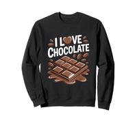 I Love Chocolate Heart Fèves de Cacao sucrées Sweatshirt