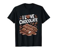 I Love Chocolate Heart Fèves de Cacao sucrées T-Shirt