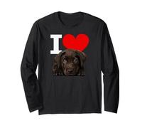 I Love Chocolate Lab Dog Labrador Retriever Amoureux des Chiots Manche Longue