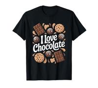 I Love Chocolate Sweet Cookies and Bonbons T-Shirt