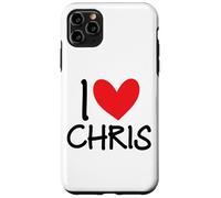 I Love Chris Nom personnalisé Homme Guy BFF Friend Heart Boys Coque pour iPhone 11 Pro Max