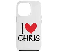 I Love Chris Nom personnalisé Homme Guy BFF Friend Heart Boys Coque pour iPhone 13 Pro