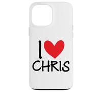 I Love Chris Nom personnalisé Homme Guy BFF Friend Heart Boys Coque pour iPhone 13 Pro Max