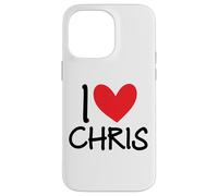 I Love Chris Nom personnalisé Homme Guy BFF Friend Heart Boys Coque pour iPhone 14 Pro Max