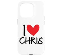 I Love Chris Nom personnalisé Homme Guy BFF Friend Heart Boys Coque pour iPhone 15 Pro