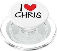 I Love Chris Nom personnalisé Homme Guy BFF Friend Heart Boys PopSockets PopGrip pour MagSafe