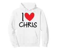 I Love Chris Nom personnalisé Homme Guy BFF Friend Heart Boys Sweat à Capuche