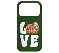 I Love Christmas Dog Cuddle with Teddy Bear Golden Retriever Coque pour iPhone 17 Pro