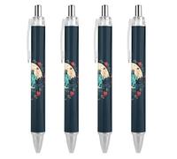 I Love City Lot de 4 stylos à bille à encre bleue pour bureau, école