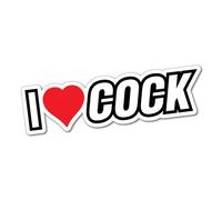 I Love Cock Sticker Decal Funny Vinyl Car Bumper
