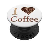 I Love Coffee - pour Les Vrais Amateurs de café. PopSockets PopGrip Adhésif