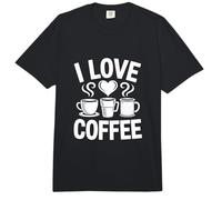 I Love Coffee Steamy Cups Cœur Java Addict Comfort Colors Adult Heavyweight T-Shirt