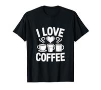 I Love Coffee Steamy Cups Cœur Java Addict T-Shirt
