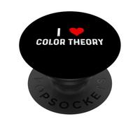 I Love Color Theory Heart Art Artiste Peinture Peintre Peinture PopSockets PopGrip Adhésif