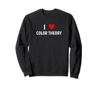 I Love Color Theory Heart Art Artiste Peinture Peintre Peinture Sweatshirt