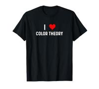 I Love Color Theory Heart Art Artiste Peinture Peintre Peinture T-Shirt