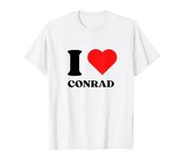 I Love Conrad I Heart Conrad Name Y2k Valentines Day T-Shirt