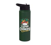 I Love Cooking Culinary Passion Amateurs Stainless Steel Insulated Water Bottle