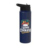 I Love Cooking Culinary Passion Amateurs Stainless Steel Insulated Water Bottle
