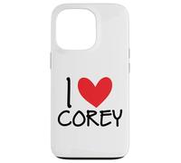 I Love Corey Nom personnalisé Homme Guy BFF Friend Heart Boys Coque pour iPhone 13 Pro
