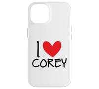 I Love Corey Nom personnalisé Homme Guy BFF Friend Heart Boys Coque pour iPhone 14