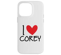 I Love Corey Nom personnalisé Homme Guy BFF Friend Heart Boys Coque pour iPhone 14 Pro Max