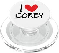I Love Corey Nom personnalisé Homme Guy BFF Friend Heart Boys PopSockets PopGrip pour MagSafe