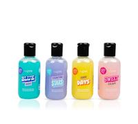 I Love Cosmetics Coffret cadeau Gel Douche et Bain Moussant « Foam Party » : Parfums frais, réconfortants, sucrés et acidulés, Ciel Bleu, Étoiles Magiques, Douce Évasion et Belles Journées - 4 x 100