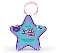 I Love Cosmetics Star Child - Coffret cadeau Baume à lèvres 10 ml et Crème pour les mains 30 ml, présenté dans une jolie boîte en forme d'étoile, parfum Cosmic Love, pour des mains douces et des lèvre