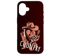 I LOVE Country Pop Music - Tween Girls Modern Country Pop Coque pour iPhone 16