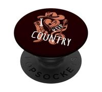 I LOVE Country Pop Music - Tween Girls Modern Country Pop PopSockets PopGrip Adhésif