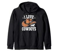 I Love Cowboys Chapeau cheval shérif étoile Sweat à Capuche