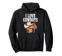 I Love Cowboys Thème rustique Western Sweat à Capuche