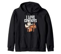 I Love Cowboys Thème rustique Western Sweat à Capuche