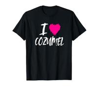 I Love Cozumel Mexico Cœur Rose pour croisière, Plage, Vacances T-Shirt