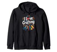 I Love Crafting Art Lover DIY Couture Peinture Sweat à Capuche