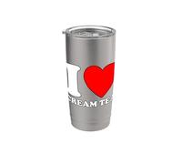 I Love Cream Tea Gobelet isotherme en acier inoxydable double paroi