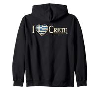I Love Crète Drapeau Grèce Cœur Island Pride Sweat à Capuche