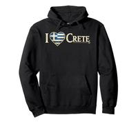 I Love Crète Drapeau Grèce Cœur Island Pride Sweat à Capuche