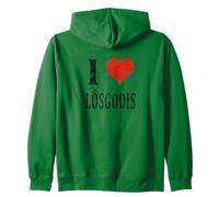 I Love (cœur) Lösgodis (vintage) - Suède Sweat à Capuche