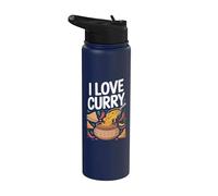 I Love Curry Enthusiasts Délice gourmand Stainless Steel Insulated Water Bottle