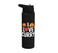 I Love Curry Fun Food Athusiasts Stainless Steel Insulated Water Bottle