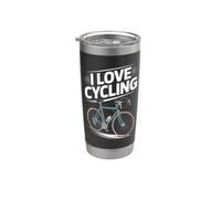I Love Cycling Enthusiast's Passion Vélo Gobelet isotherme en acier inoxydable double paroi