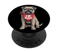 I Love Dad Brussels Griffon Lover Dog Dad PopSockets PopGrip Adhésif