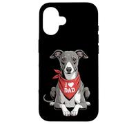 I Love Dad, Chien Italien Amateur de lévriers, fête des pères Coque pour iPhone 16