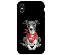 I Love Dad, Chien Italien Amateur de lévriers, fête des pères Coque pour iPhone X/XS