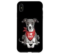 I Love Dad, Chien Italien Amateur de lévriers, fête des pères Coque pour iPhone XS Max